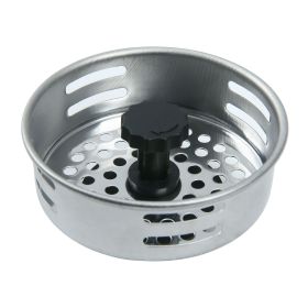 Mainstays Silver Stainless Steel Kitchen Sink Strainer and Drain Catcher with Rubber Stopper