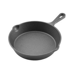 3 Piece Cast Iron Skillet Frying Pan Set 6 8 10 in Handle Pre-Seasoned Black