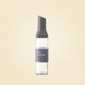 1pc 500ml/16.9oz Oil And Vinegar Bottle; Automatic Opening And Closing Oil Pot; Anti-leakage Anti-hanging Oil Household Kitchen Soy Sauce Vinegar (Color: Dark Gray)