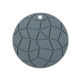 1pc Food Grade Silicone Coaster; Anti-scalding Thickened Pot Mat; Turtle Pattern Heat Insulation Mat; High Temperature Resistant Table Mat (Color: Grey)