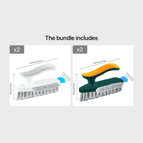 1pc Brush The Gap Between The Floor; Brush The Gap Between The Floor And The Bathroom; Brush The Bathroom Floor; Brush The Bathroom Corner; And C (Color: [White & Grey]*2+Yellow-green*2)